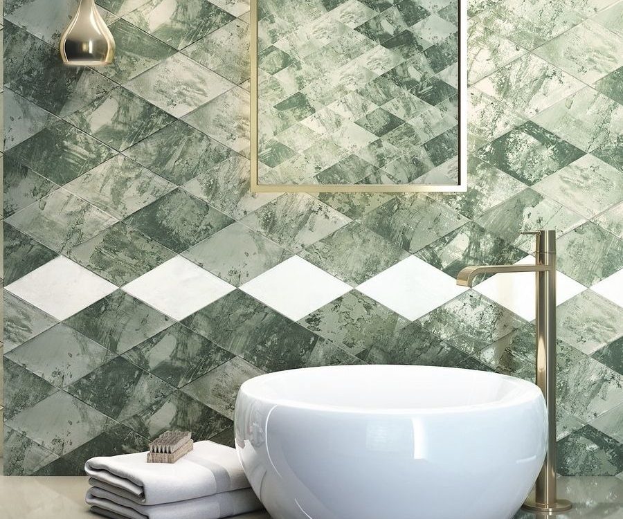 Savannah Diamond Green Wall Tile