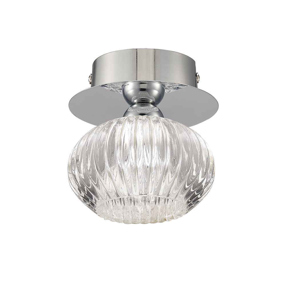 Franco Vetro Trasparente Glass Flush Ceiling Light