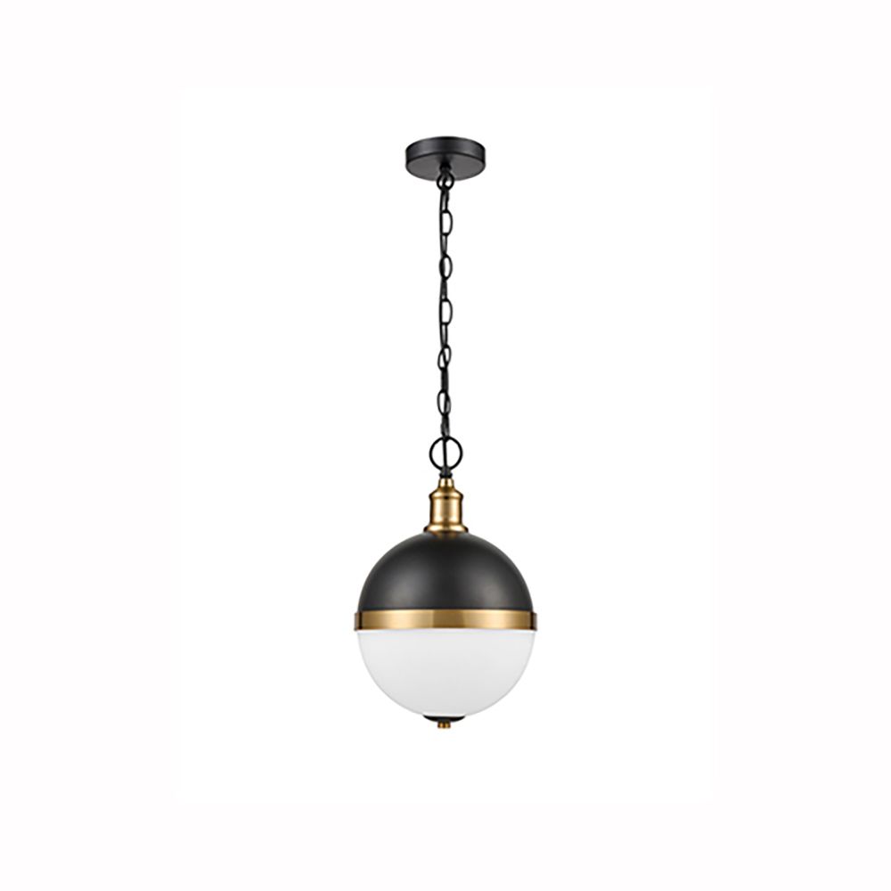 Franco Globo Small Black and Gold Opal Glass Pendant