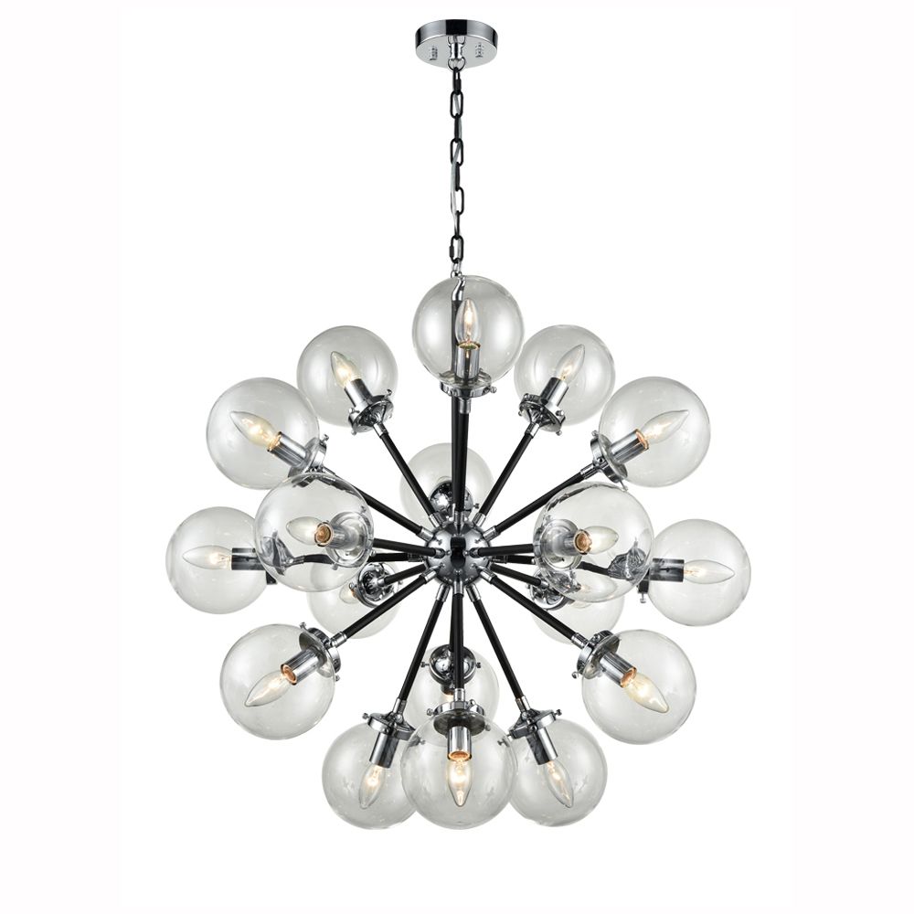 Franco Solaris 18lt Matt Black and Chrome Pendant