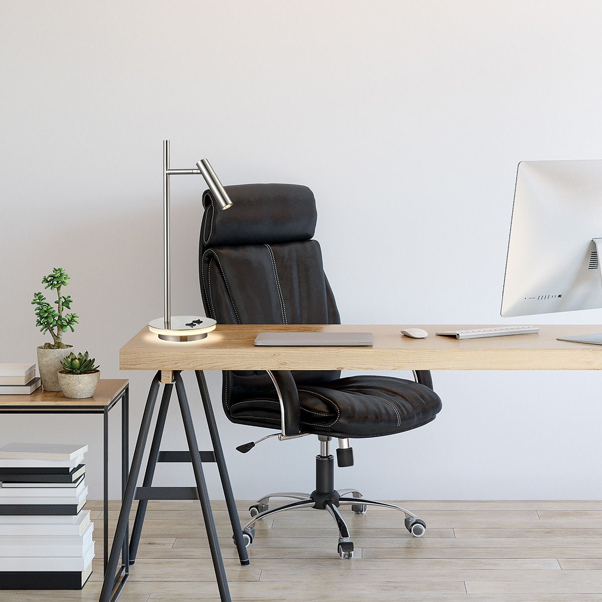 Franco Elegante Satin Nickel LED Table Lamp - Image 3