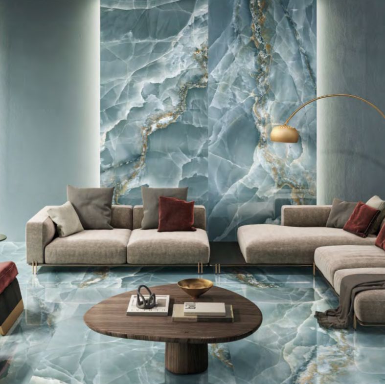 La Supra Onyx Green Polished Tiles