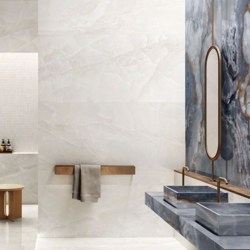 La Supra Onyx Ivory Polished Tiles