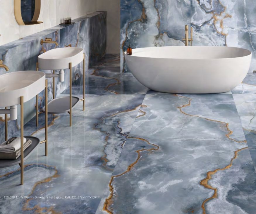 La Supra Onyx Blue Polished Tiles - Image 3