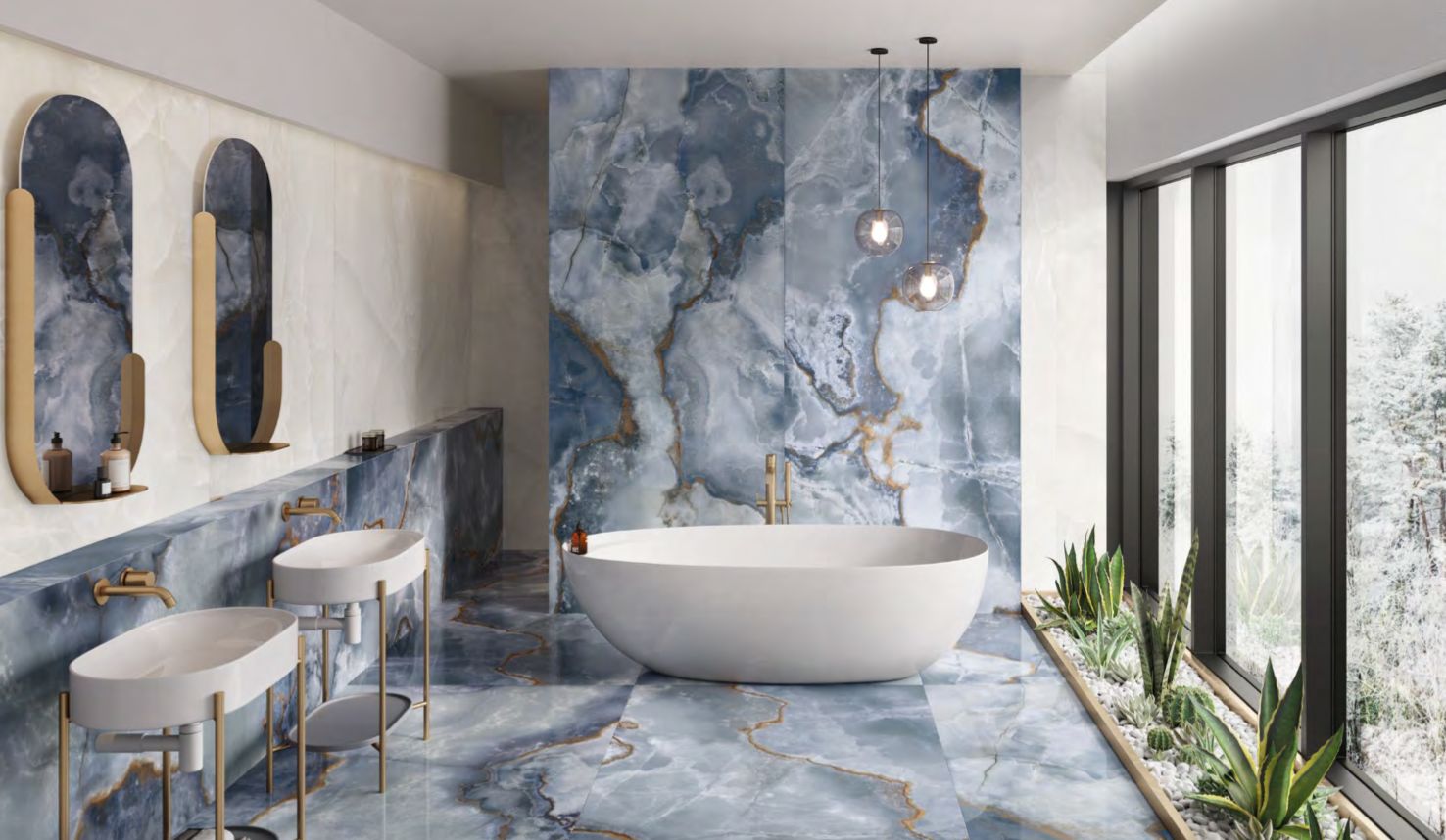 La Supra Onyx Blue Polished Tiles - Image 7