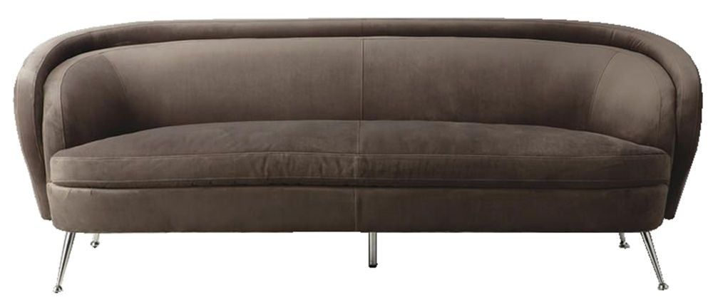 Divano In Velluto Dark Taupe Sofa - Image 4