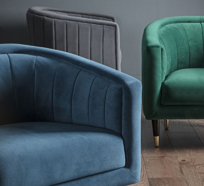 Sirrano Twilight Velvet Armchair - Image 3
