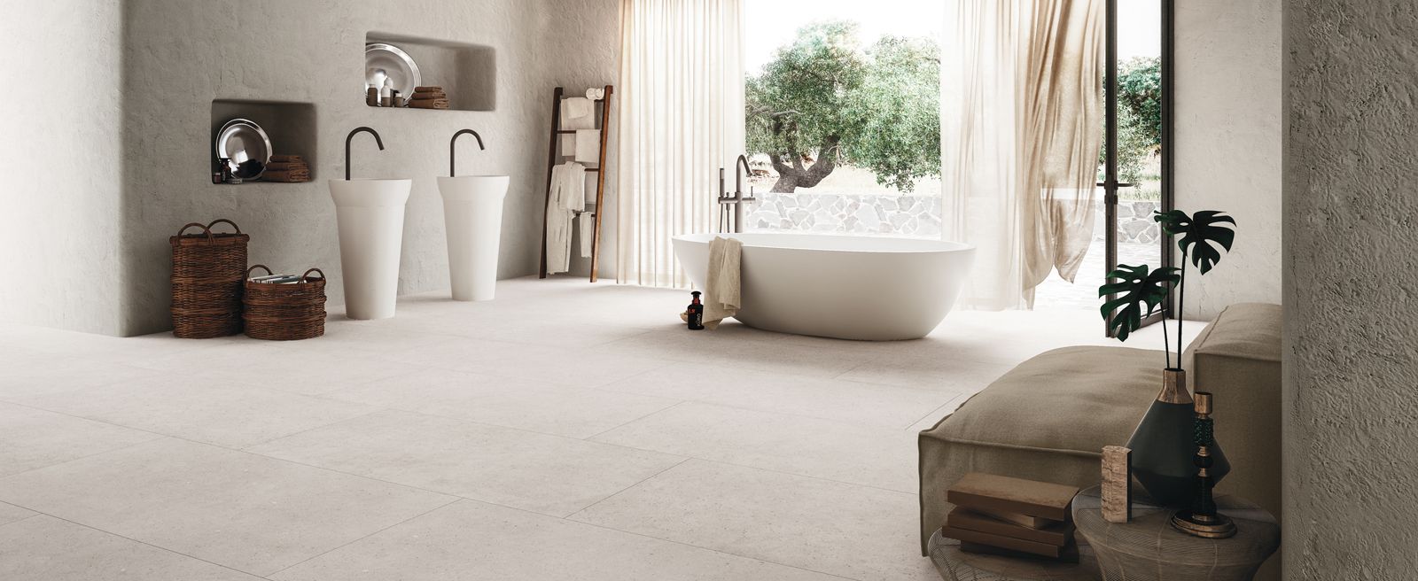 La Forma Mist Concrete Effect Tile
