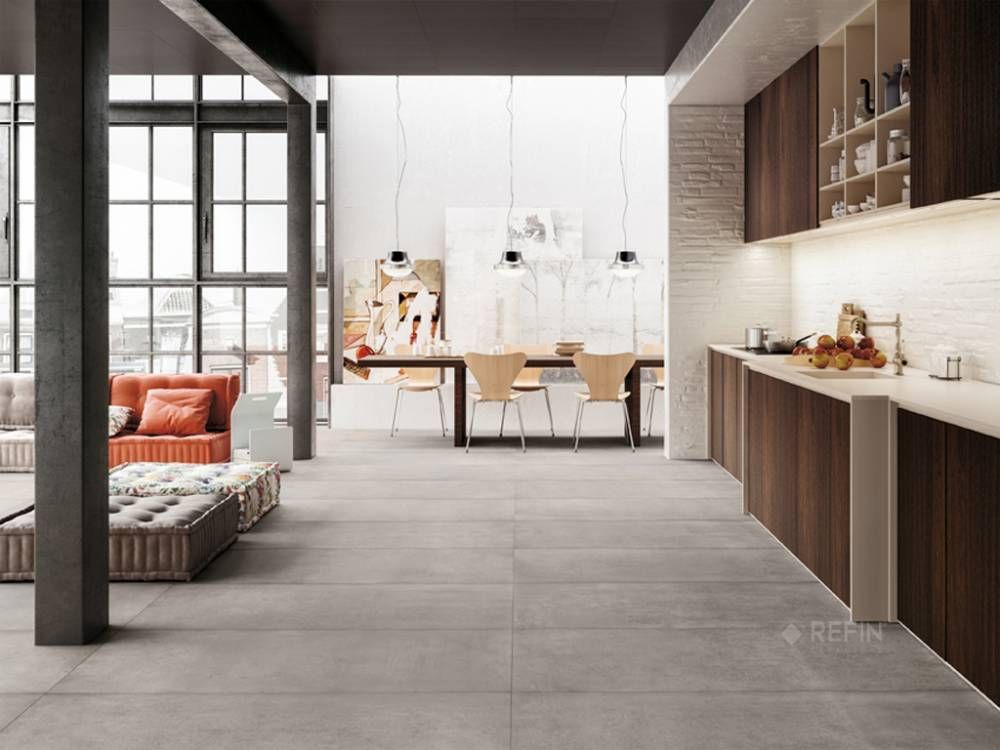 Pianura Nickel Concrete Effect Tile
