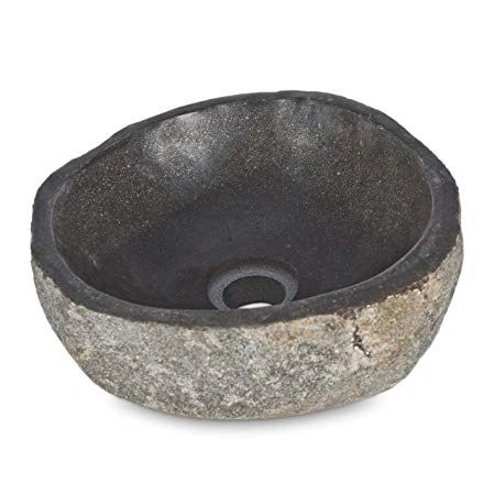 River Rock Granite Bathroom Sink Stone Wash Basin Small
