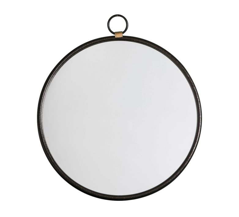 Porthole Black Large Mirror