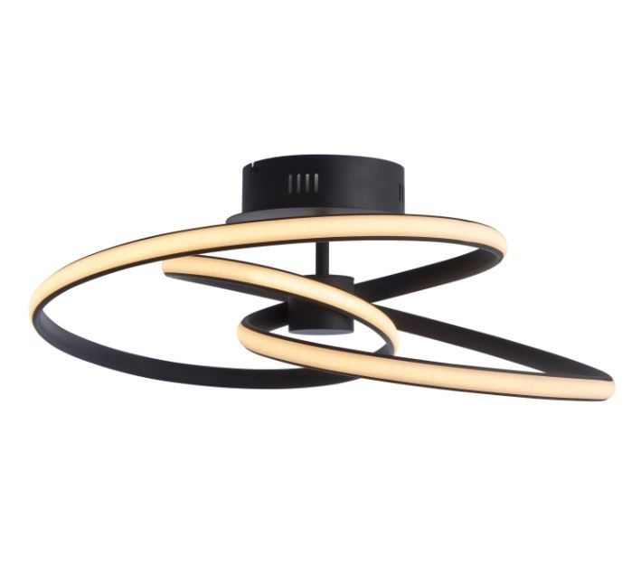 Duna LED Black Flush Ceiling Light - Image 6