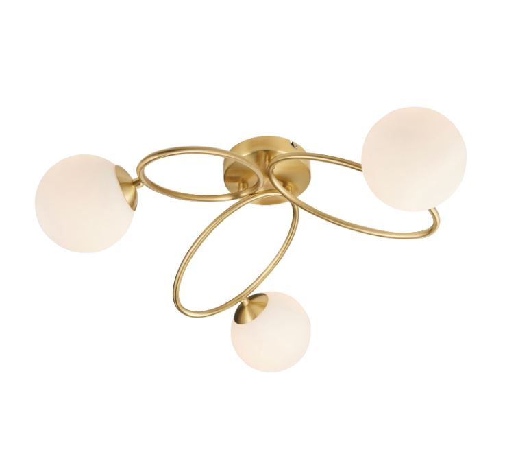 Eclipse Brass Flush Ceiling Light - Image 7