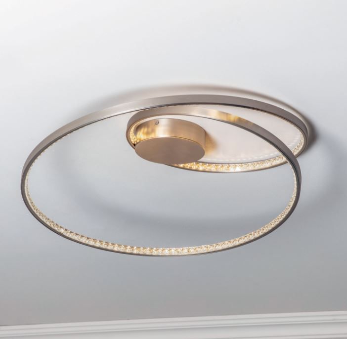 Loop Crystal LED Flush Ceiling Light