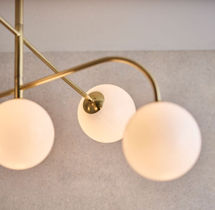 Otta Brushed Brass Large Flush Ceiling Light - Image 3