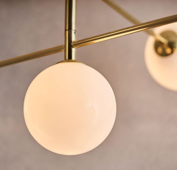 Otta Brushed Brass Large Flush Ceiling Light - Image 4