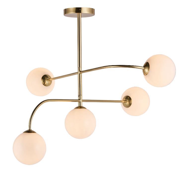 Otta Brushed Brass Large Flush Ceiling Light - Image 7