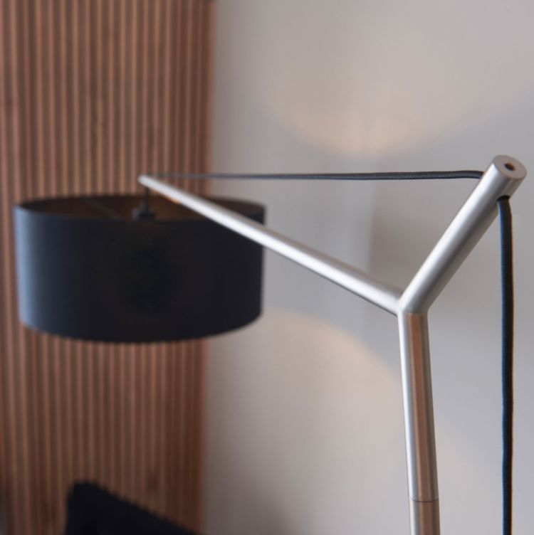 Architect Nickel and Black Floor Lamp - Image 6