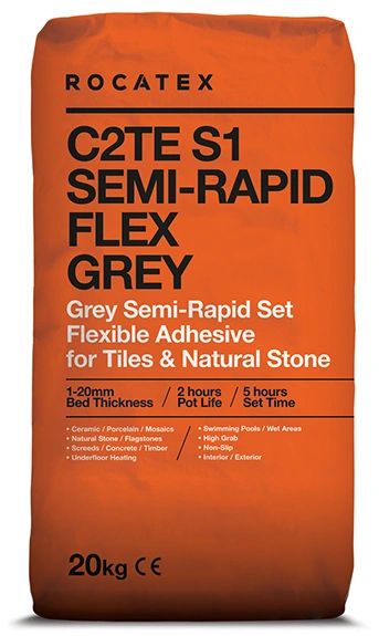 C2FT S1 Semi Rapid Flex Grey Rocatex Adhesive 20 kg