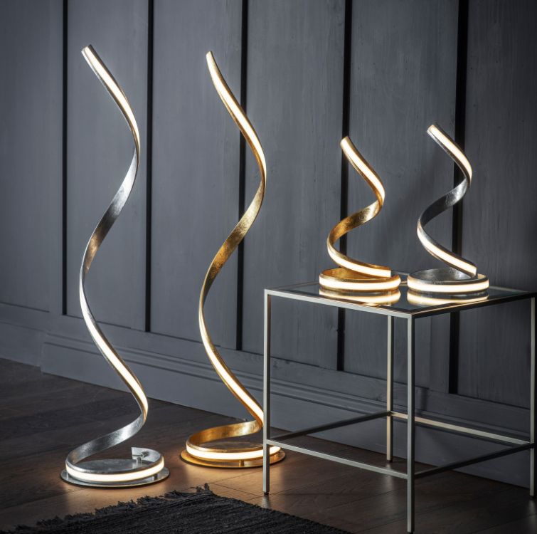 Arya Gold and White LED Floor Lamp - Image 3
