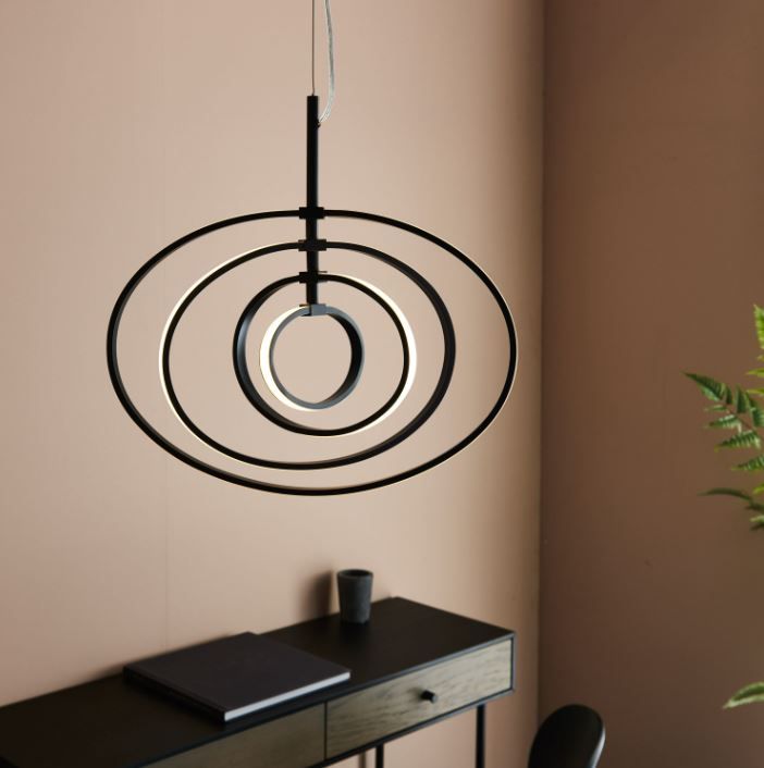 Avaly Black LED Pendant