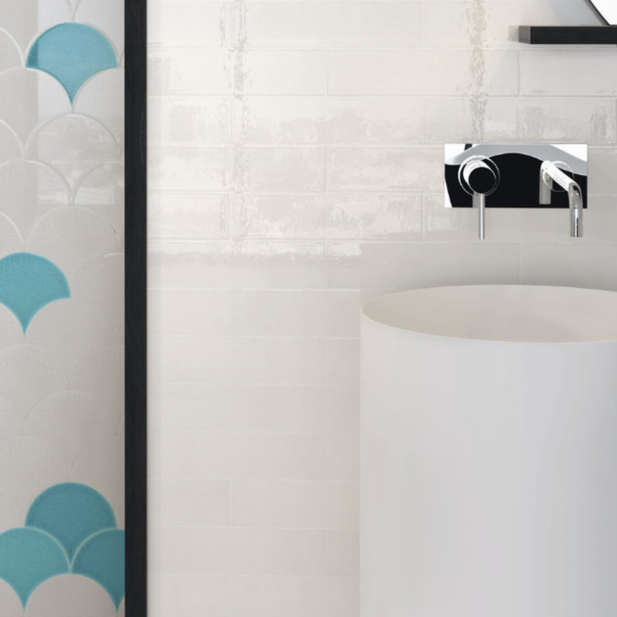 Handmade Crackle Artic Fox Wall Tile