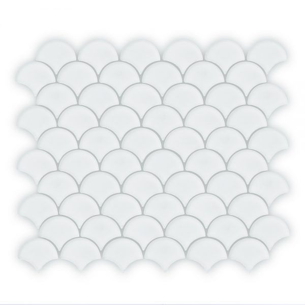 Auroras Fan 1 - White Mosaic Tile sold per m2