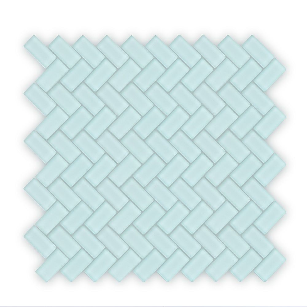 Auroras Herringbone 2 - Green Mosaic Tile sold per m2