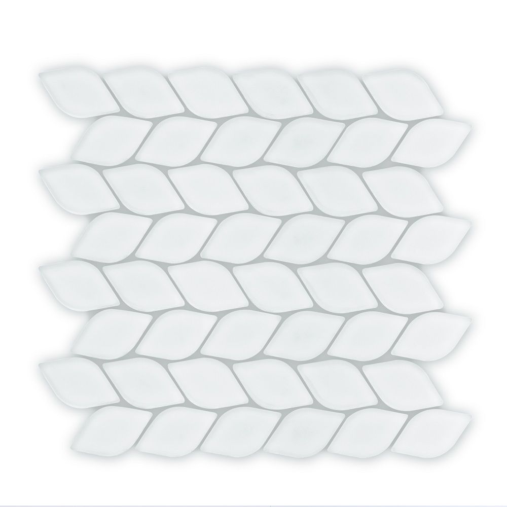 Auroras Leaf - White Mosaic Tile sold per m2