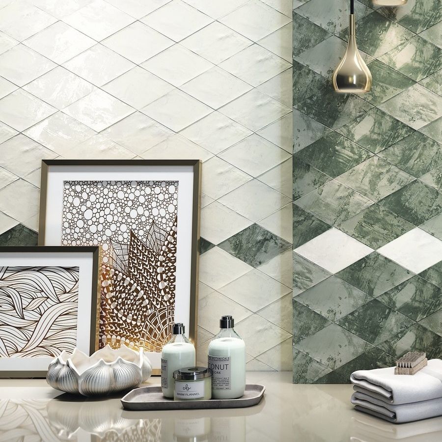 Savannah Diamond White Wall Tile