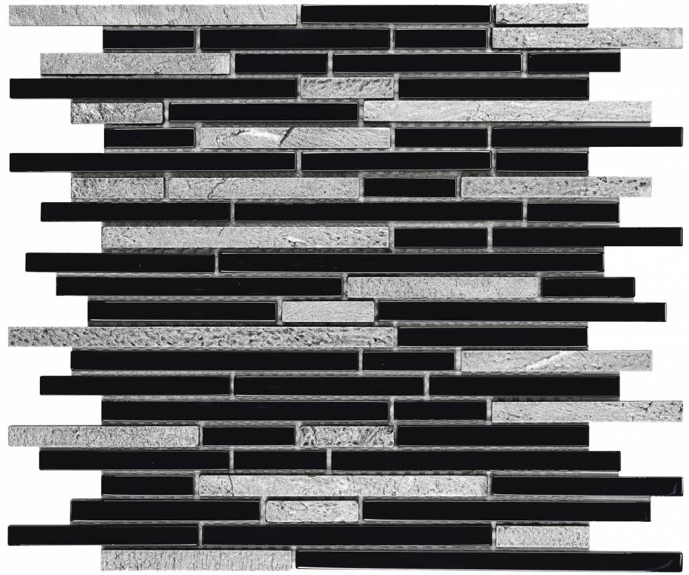 Musa Rectangular Negro Grespania Mosaic