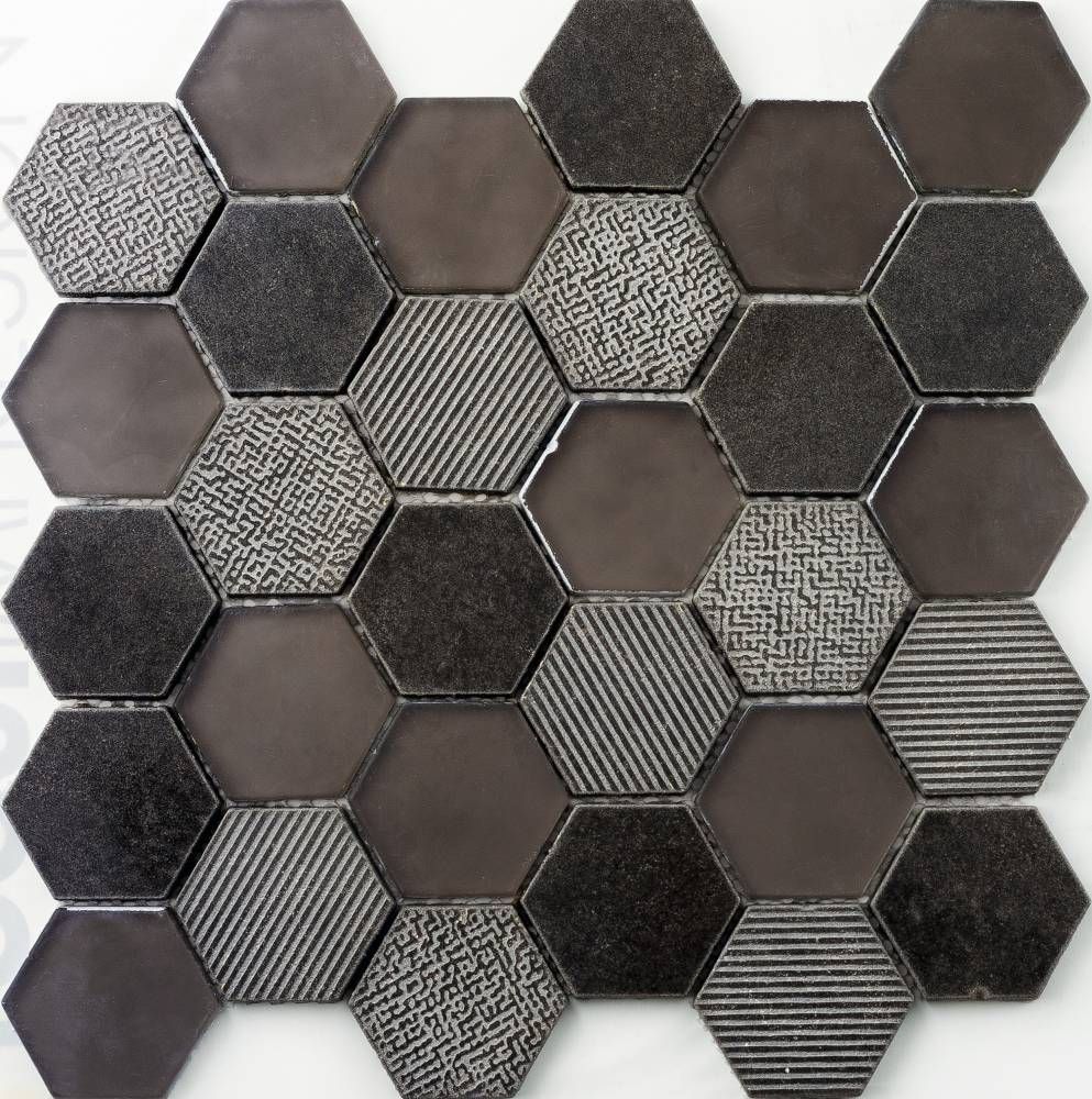 Musa Exagono Negro Mosaic