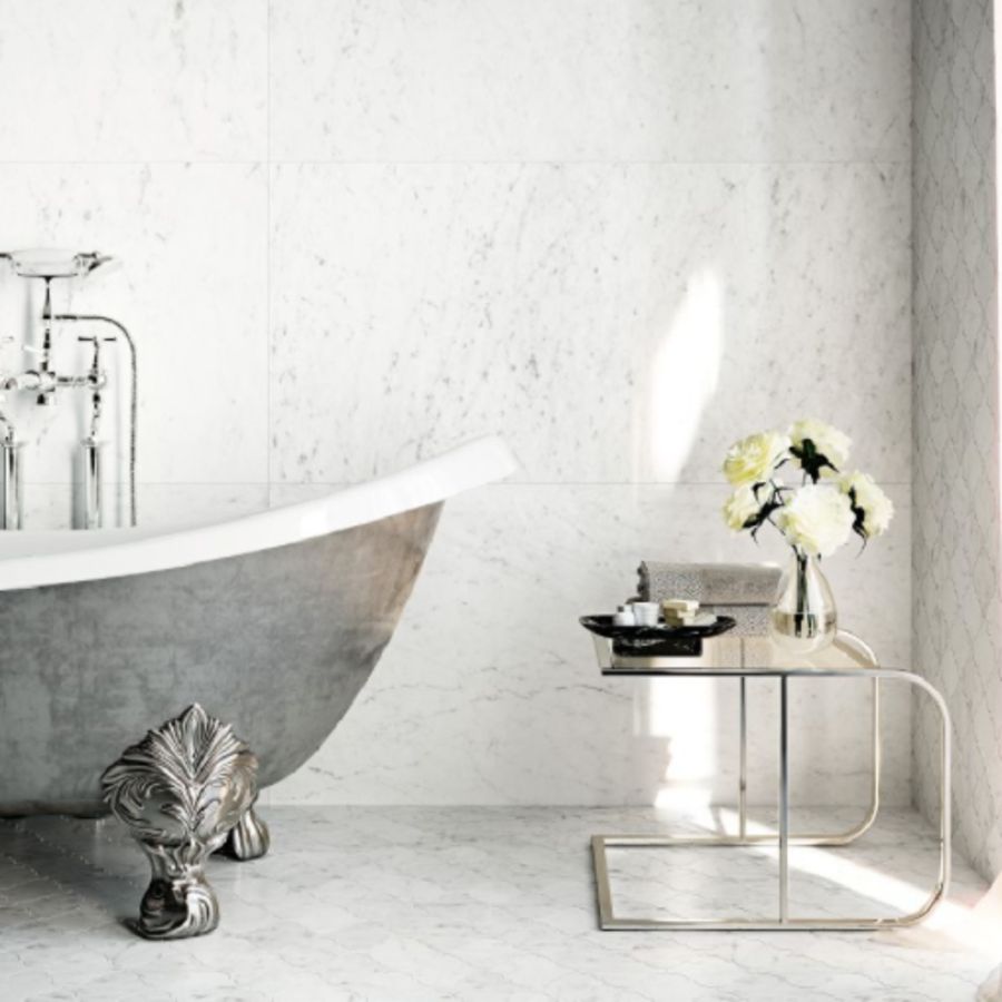 Marmorea Carrara Matt Marble Effect Wall and Floor Tile