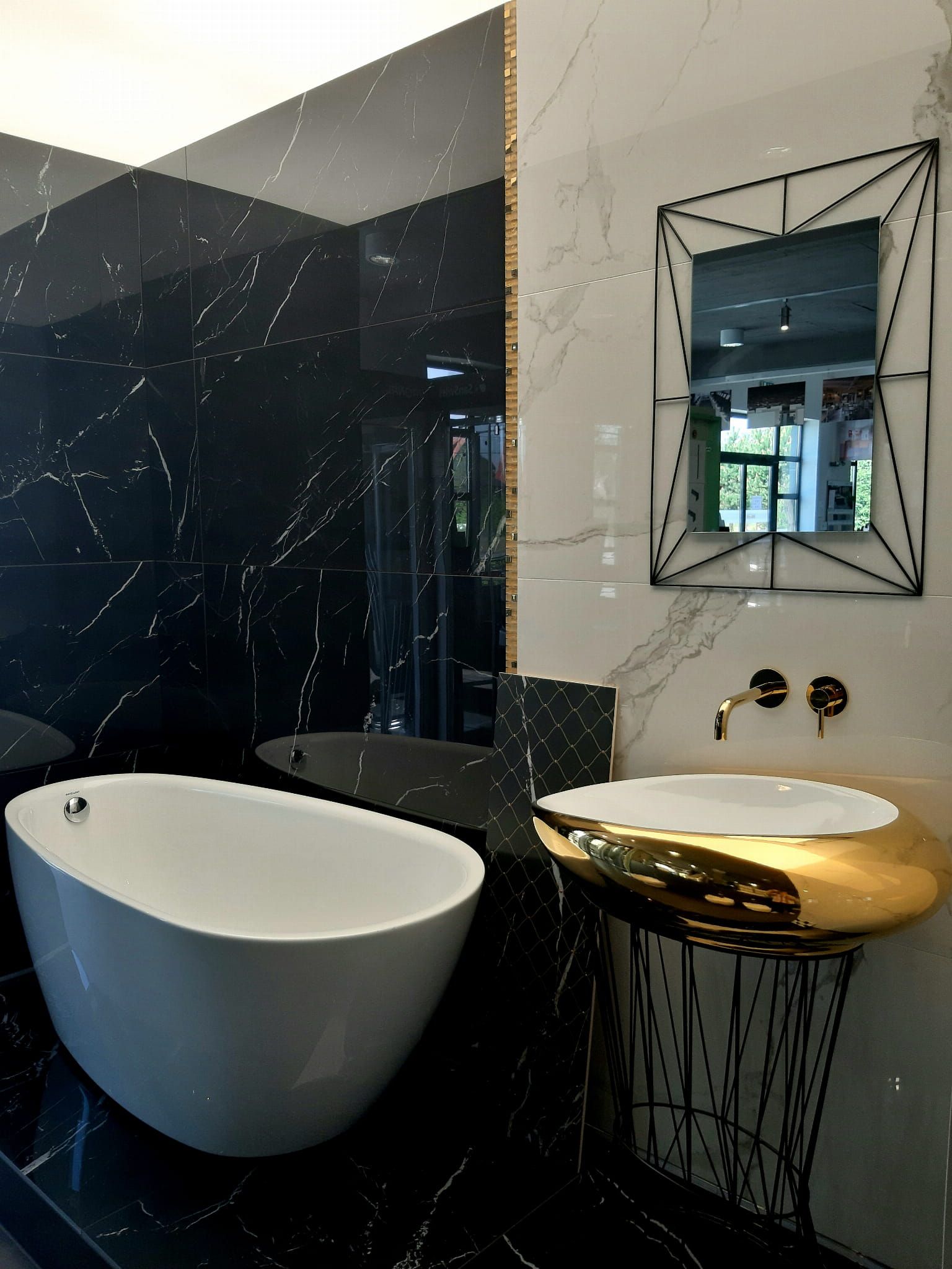 Marmorea Marquina Polished Marble Effect Wall and Floor Tile - Image 5