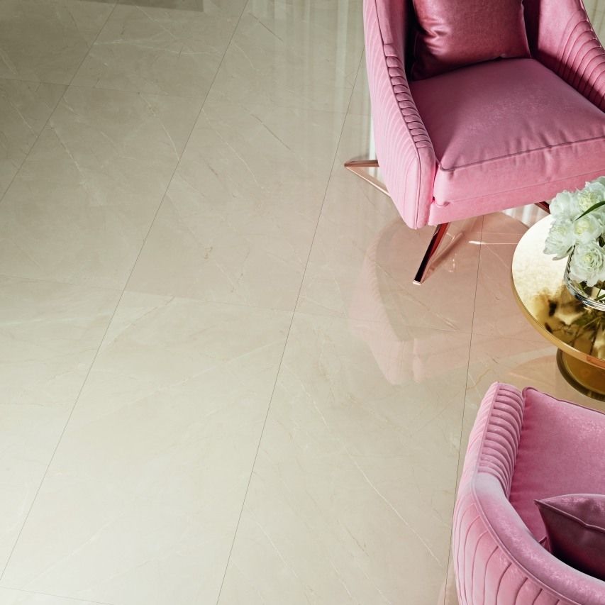Marmorea Puplis Polished Marble Effect Wall and Floor Tile