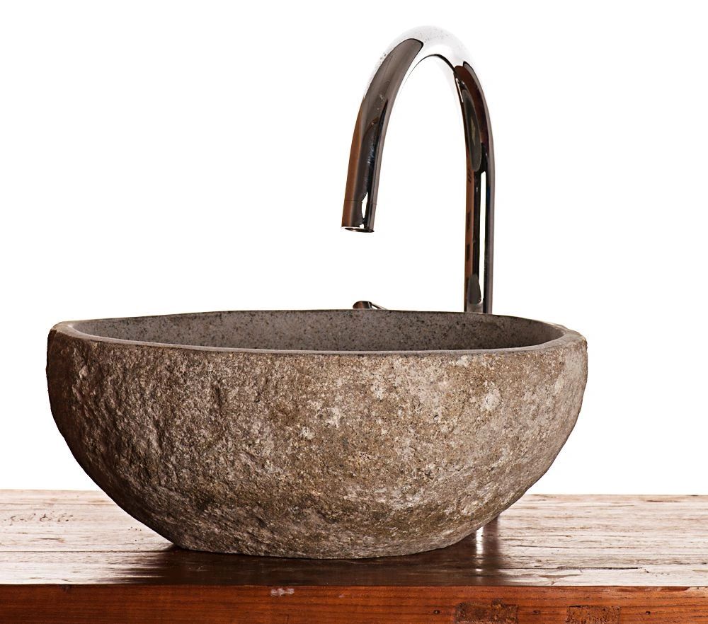 River Rock Granite Bathroom Sink Stone Wash Basin Large