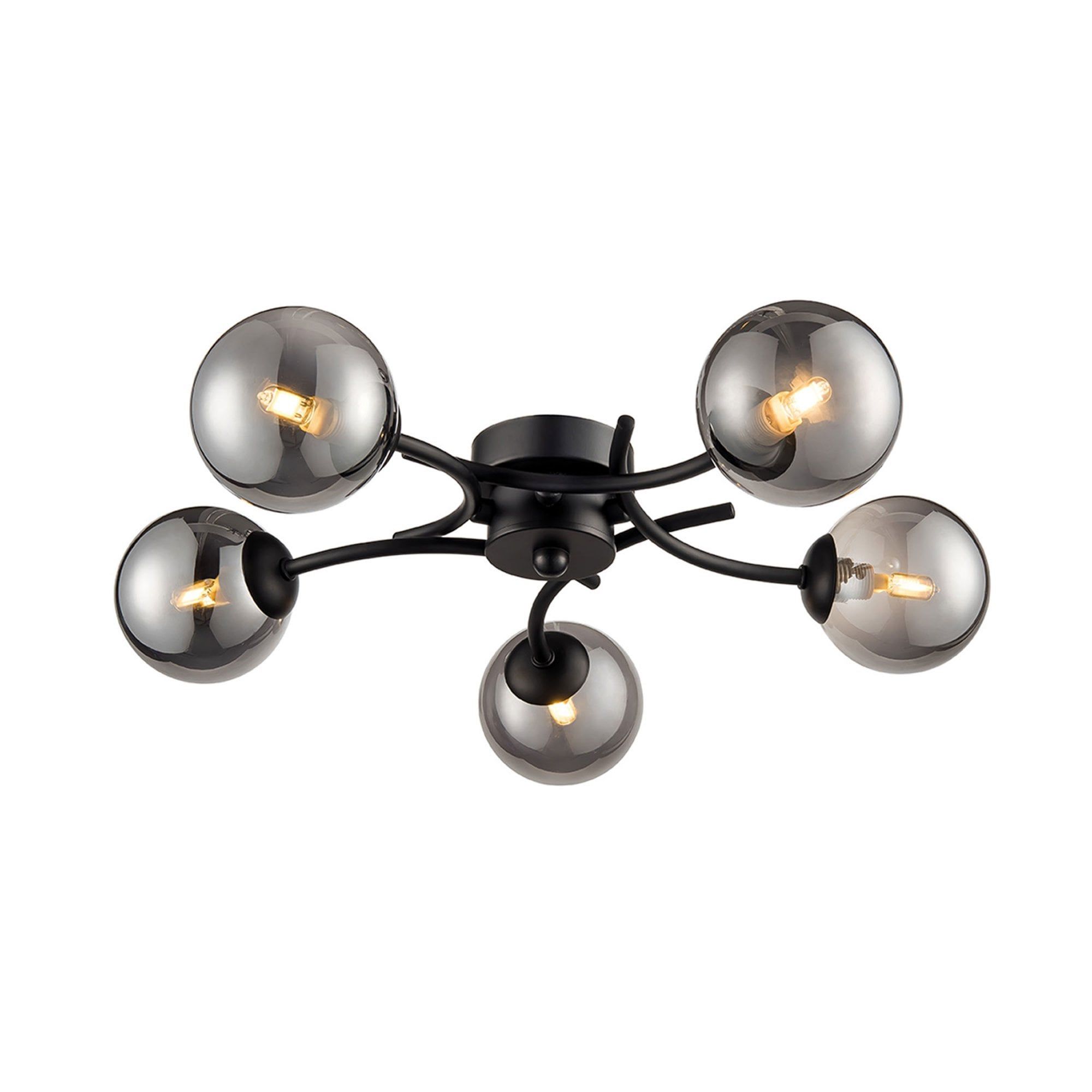 Franco Smoked Vidrio 5lt Flush Ceiling Light