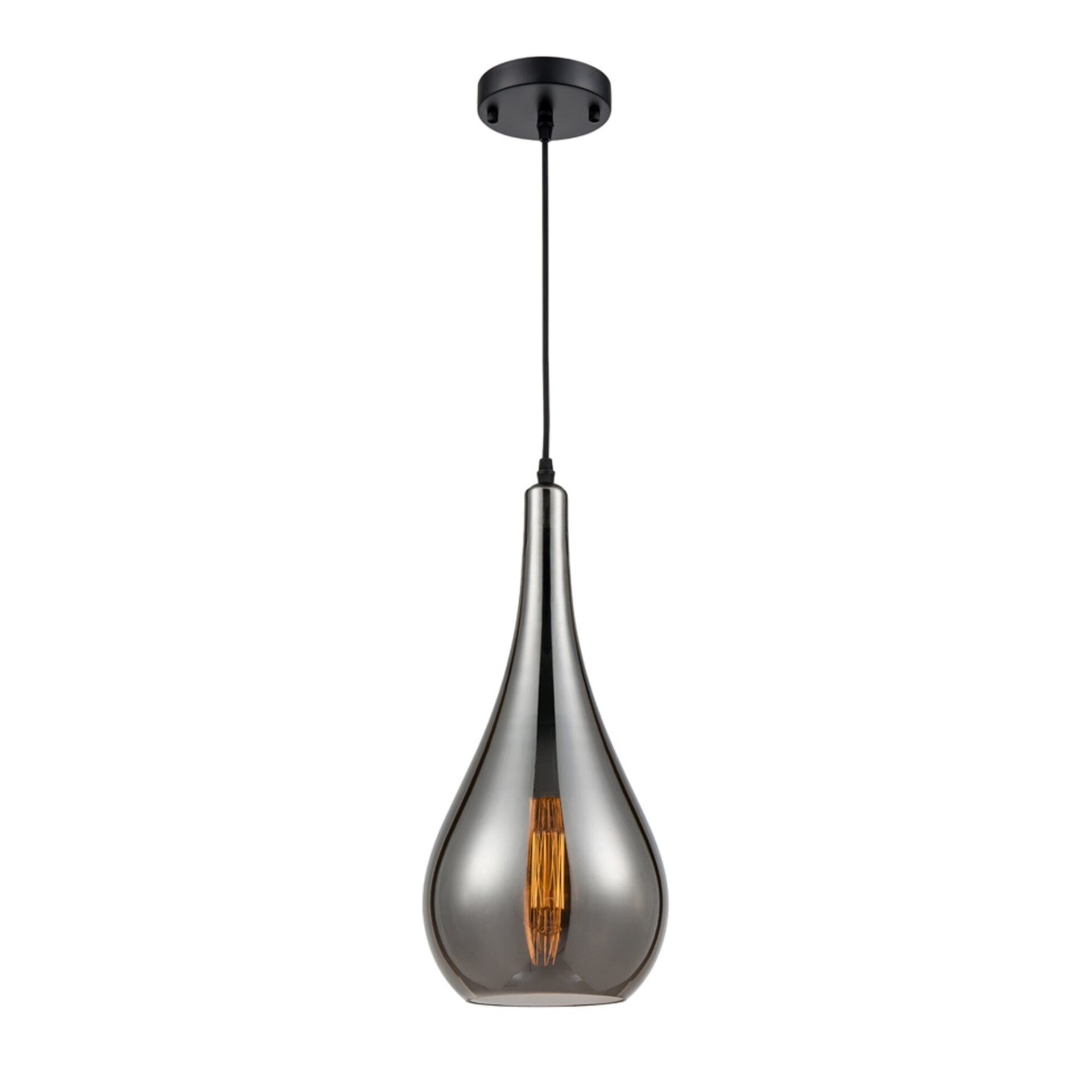 Franco Lacrima Smoked Glass Pendant