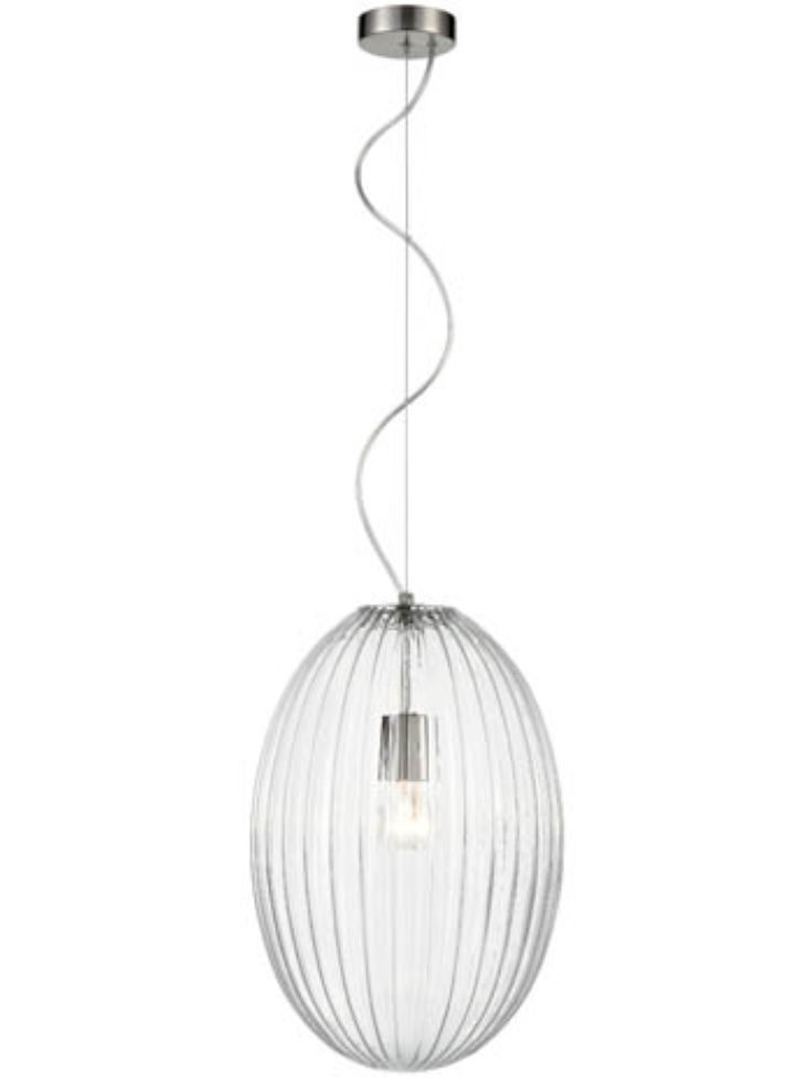 Franco Mandorla Large Clear Glass Pendant - Image 3