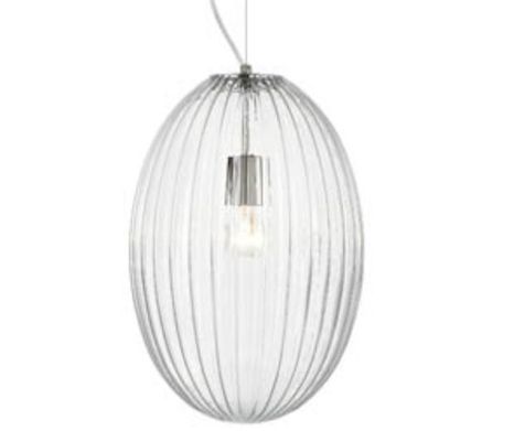 Franco Mandorla Large Clear Glass Pendant - Image 4