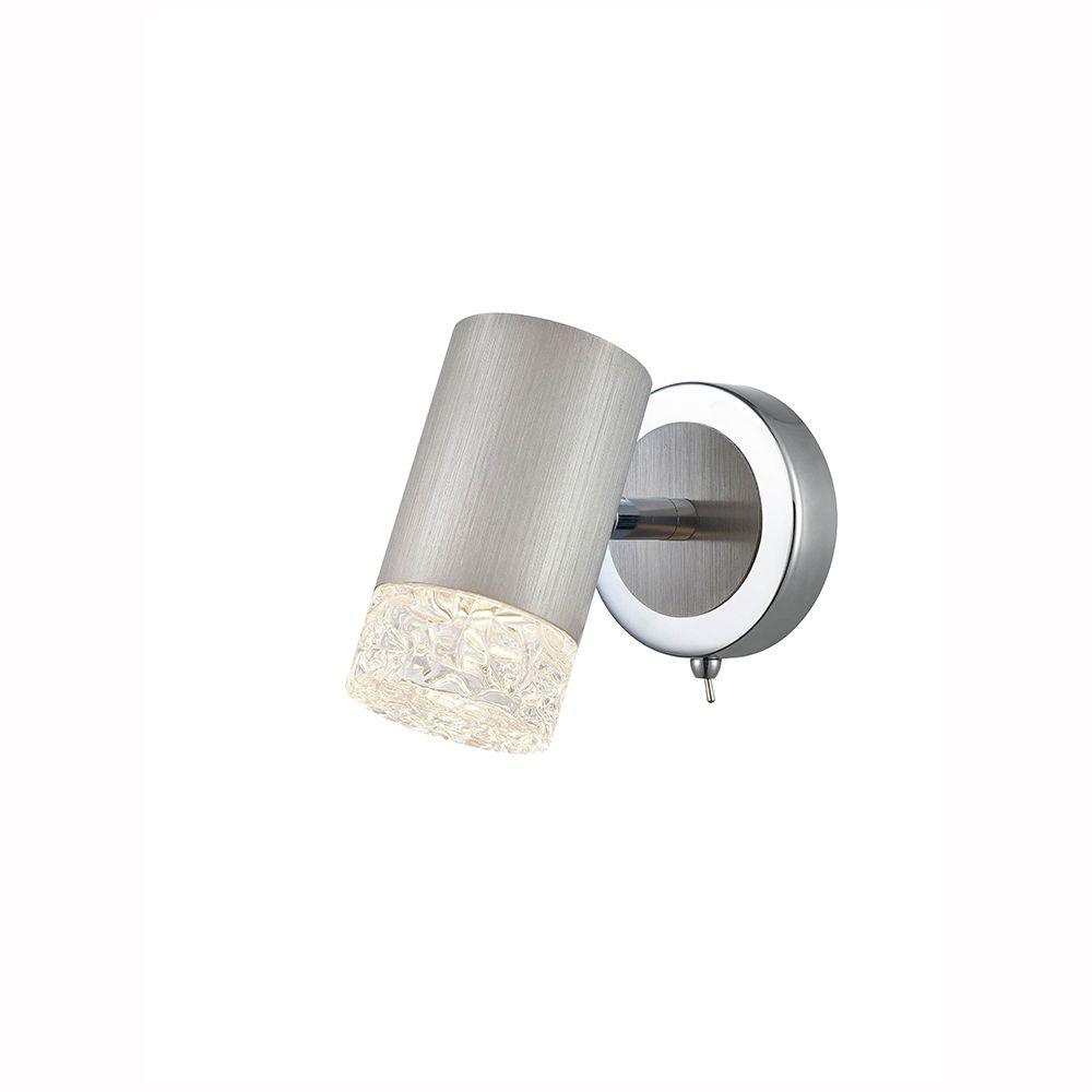 Franco Candela Satin Silver Wall Light