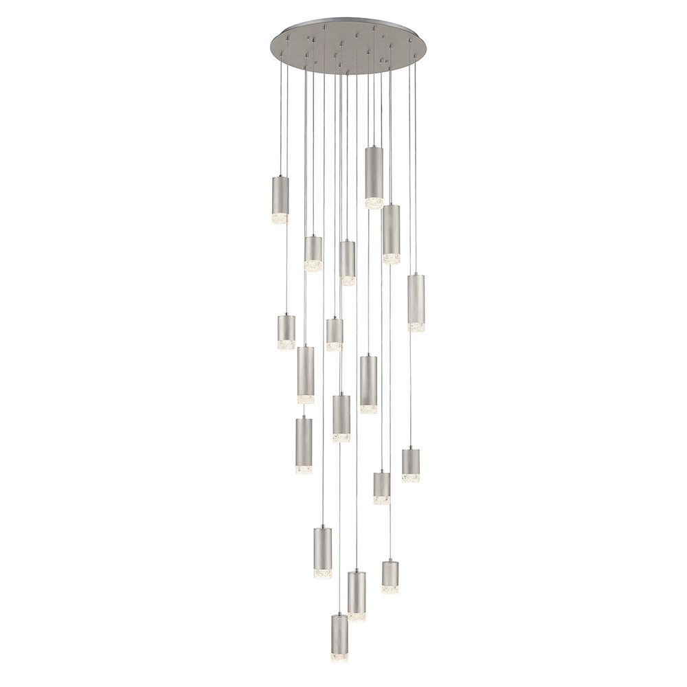 Franco Candela Satin Silver 18lt Pendant Light
