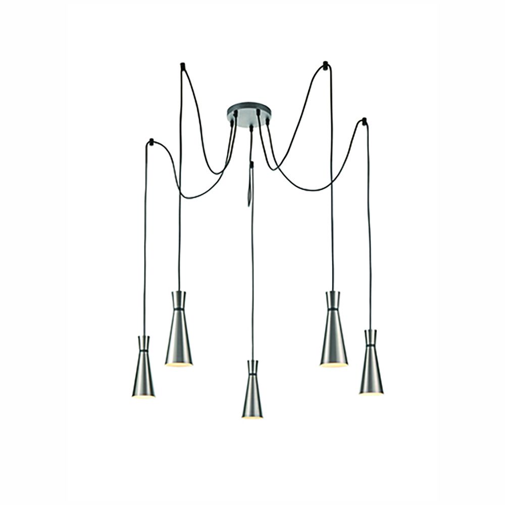Franco Metallo 5lt Satin Nickel Pendant Light