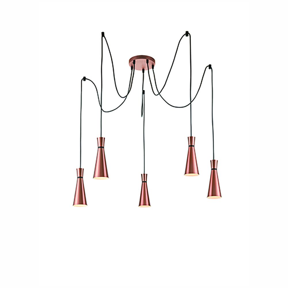 Franco Metallo 5lt Satin Copper Pendant Light