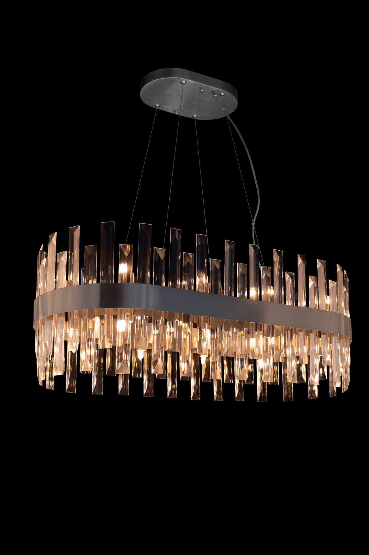 Illuminati Zenna Oval Light Pendant in Satin Gold