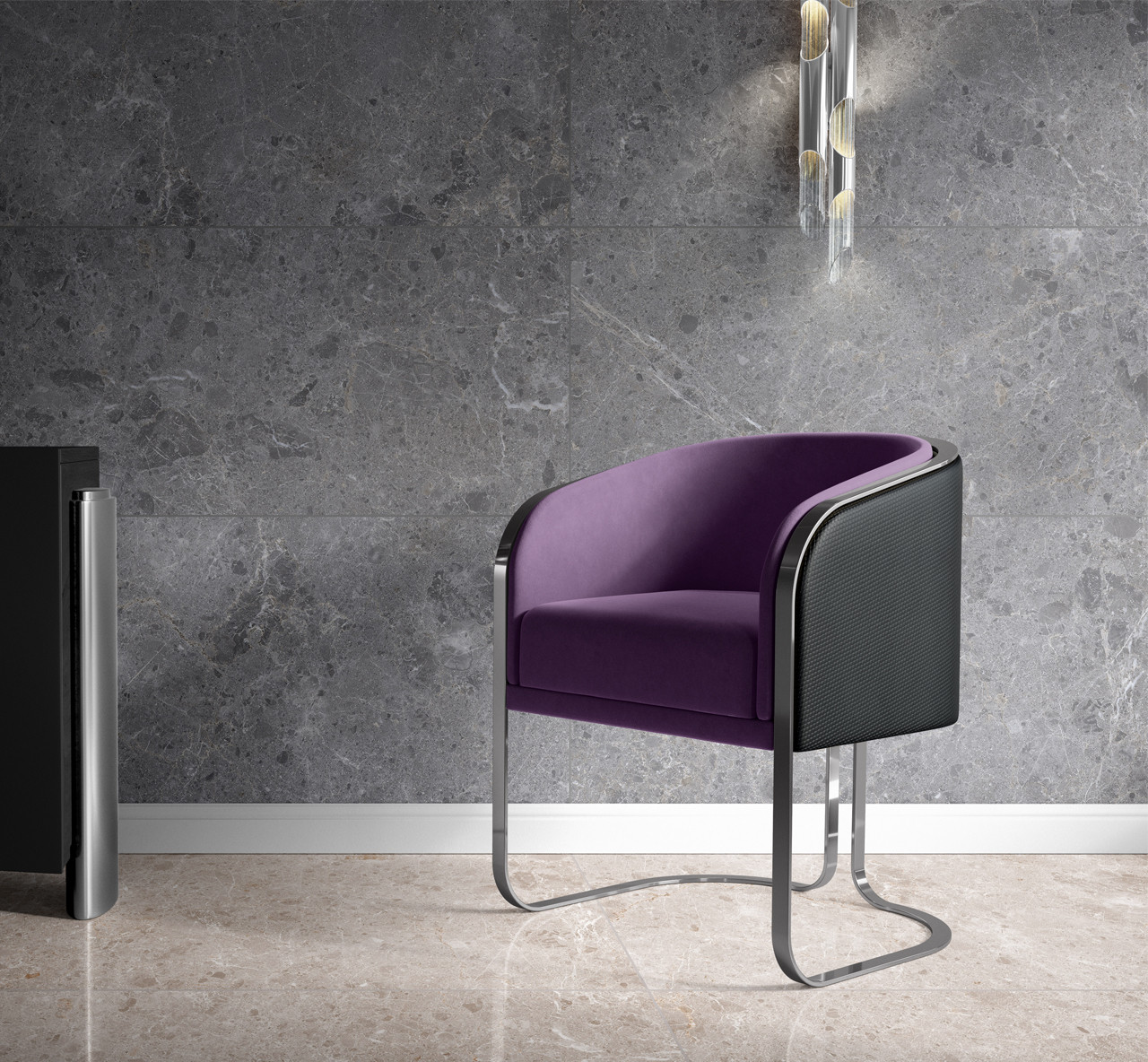 Artic Grey Matt Stone Effect Tile By Grespania