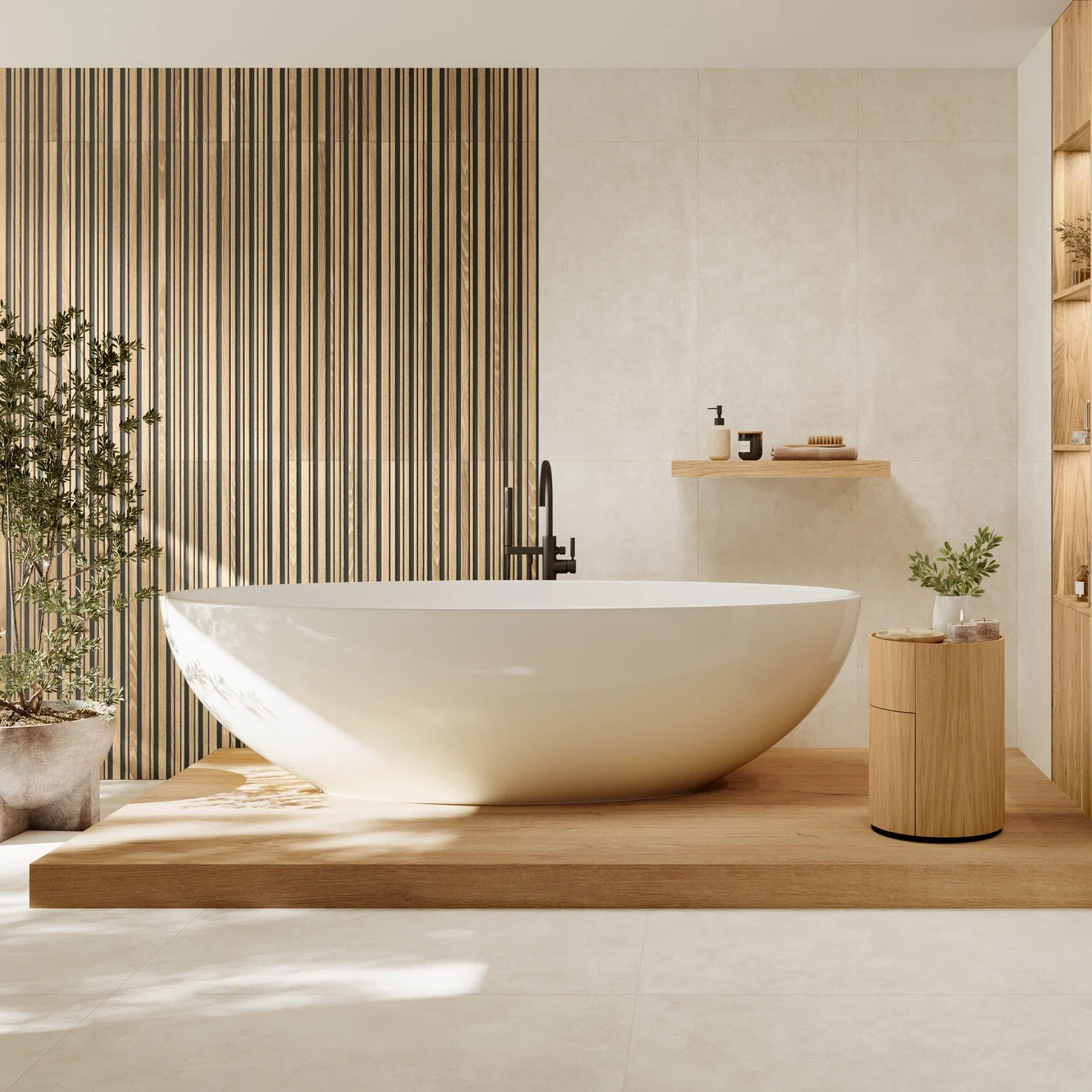 grespania buro bathroom tile in our exeter showroom