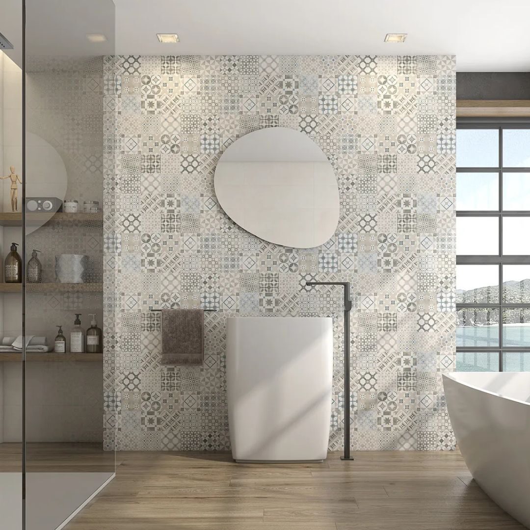 saloni interior bathroom tile in our exeter showroom