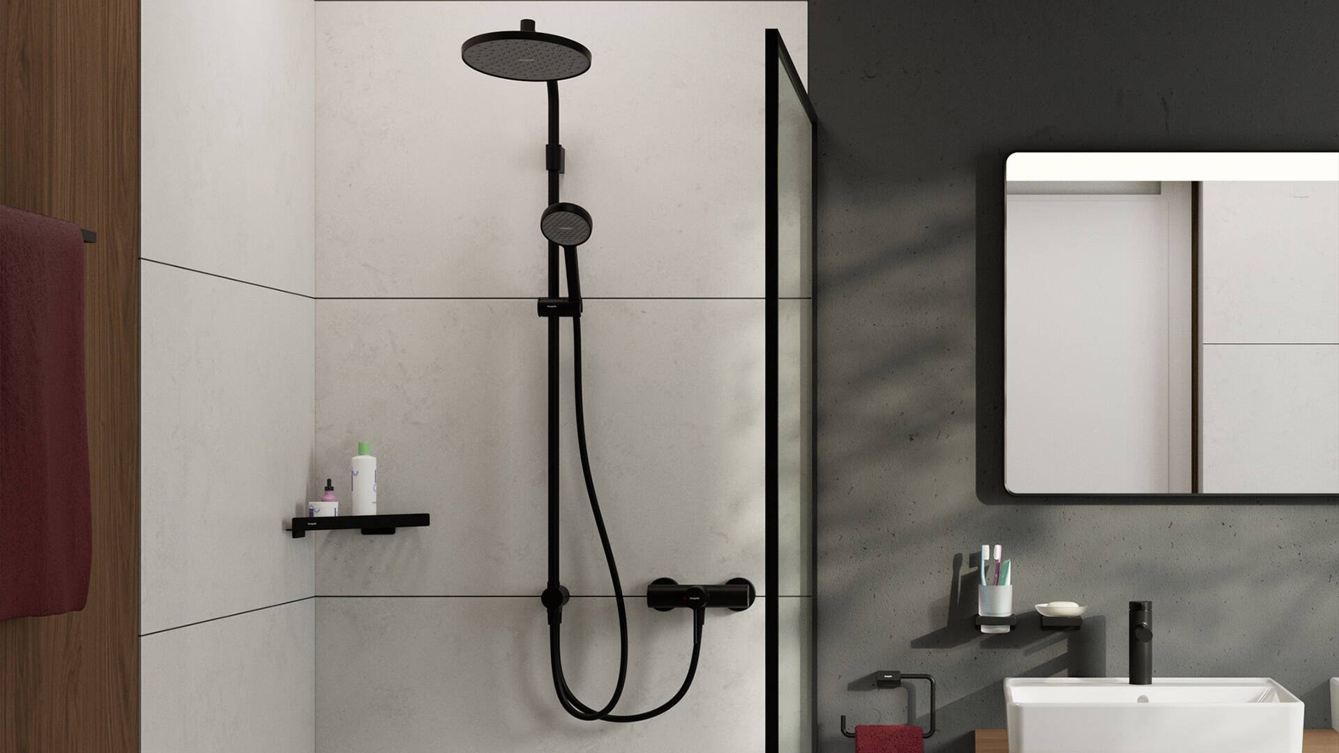hansgrohe Activera shower set in black